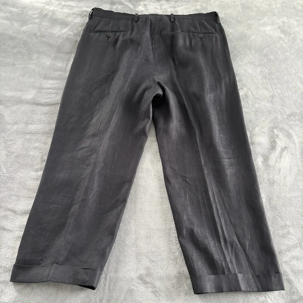 Mens Gray Pleated Dress Pants Trousers Career‎ Office Business Casual Size 38